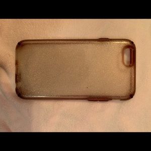 clear iphone 6,6s,7,8 sparkly phone case